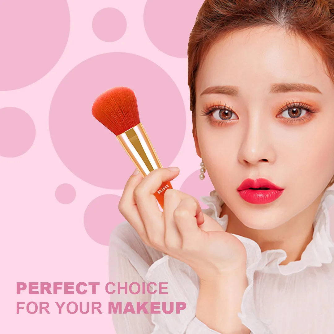 10 PCS Neon Professional Makeup Brush Set (Orange)