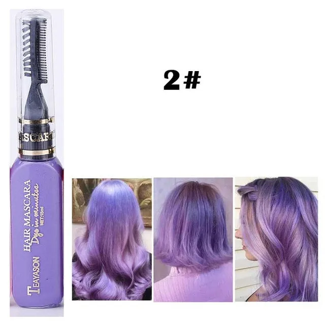13 Colors One-time Hair Color Hair Dye Temporary Non-toxic DIY Hair Color Mascara Dye Cream Blue Grey Purple