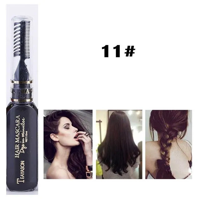 13 Colors One-time Hair Color Hair Dye Temporary Non-toxic DIY Hair Color Mascara Dye Cream Blue Grey Purple