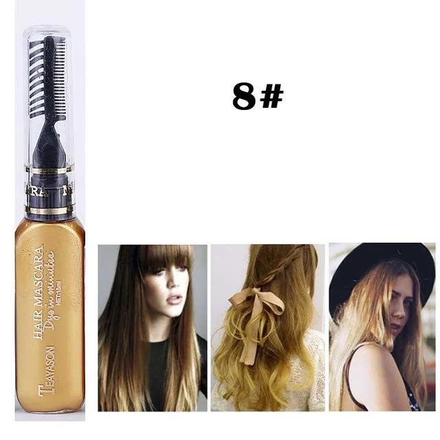 13 Colors One-time Hair Color Hair Dye Temporary Non-toxic DIY Hair Color Mascara Dye Cream Blue Grey Purple