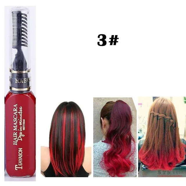 13 Colors One-time Hair Color Hair Dye Temporary Non-toxic DIY Hair Color Mascara Dye Cream Blue Grey Purple