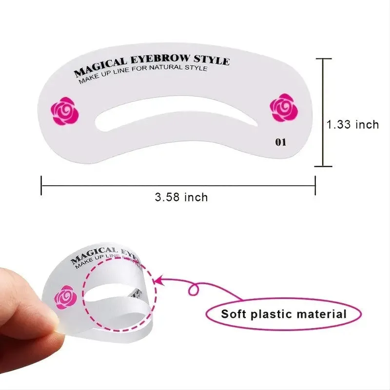 24 Pieces Eyebrow Templates Eyebrow Beauty Templates Set Styling Templates DIY Tools