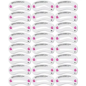24 Pieces Eyebrow Templates Eyebrow Beauty Templates Set Styling Templates DIY Tools