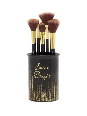 6-Piece Shine Brush & Holder Set