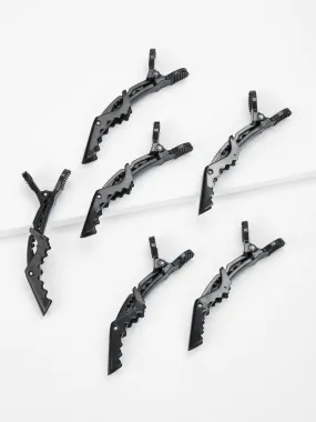6pcs Salon Croc Hair Styling Clips