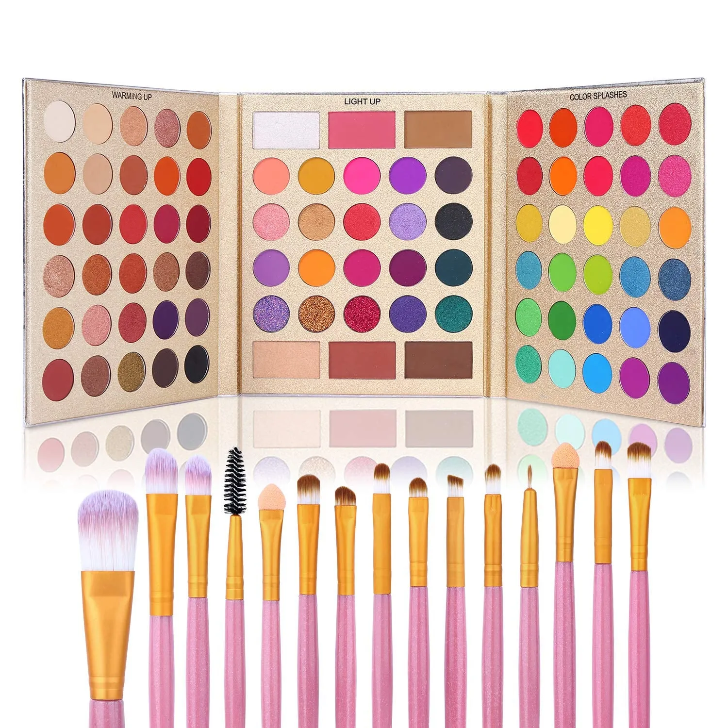 All-in-One Makeup Gift Set for Women: 12 Nude Eyeshadows, Mascara, Lip Gloss & More!