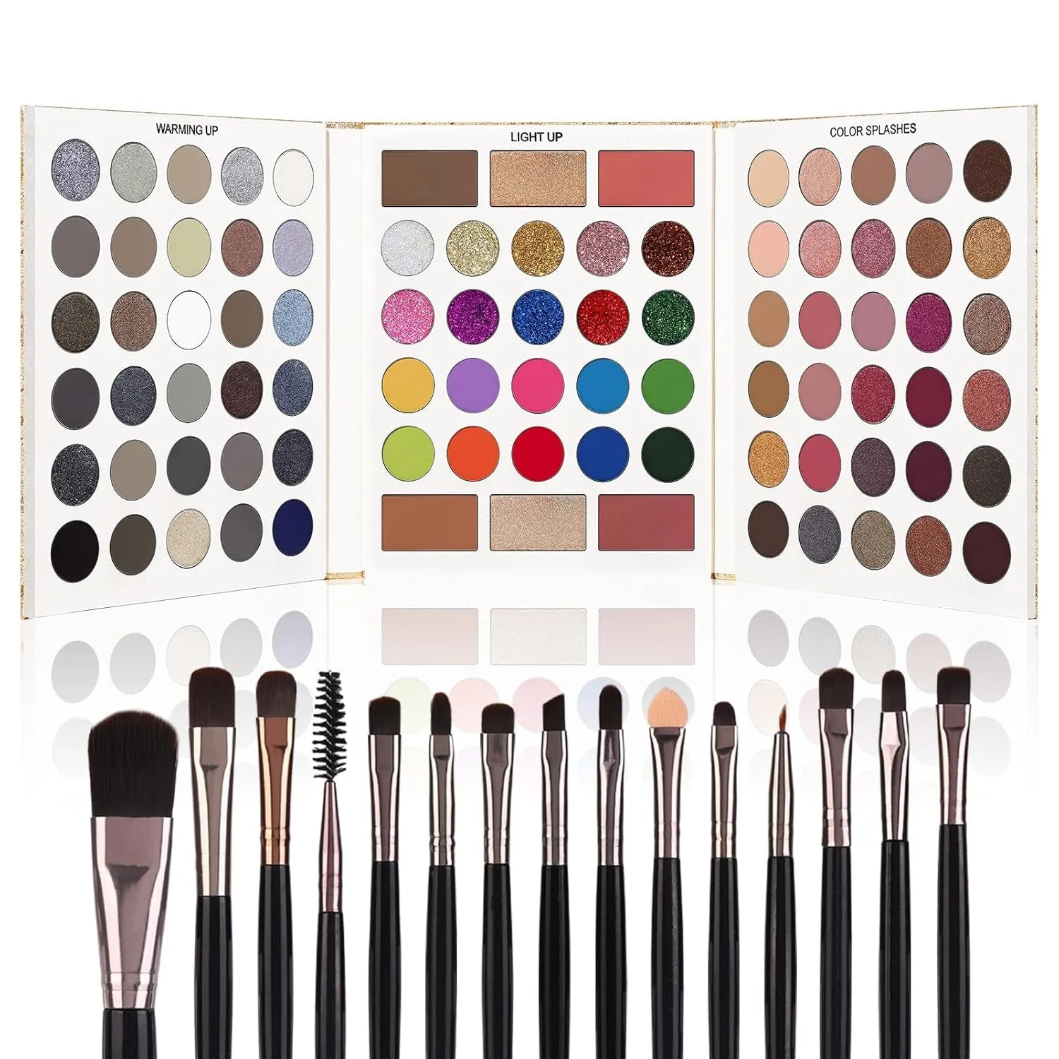All-in-One Makeup Gift Set for Women: 12 Nude Eyeshadows, Mascara, Lip Gloss & More!