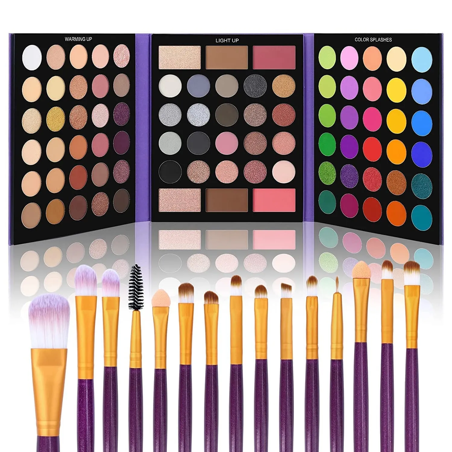 All-in-One Makeup Gift Set for Women: 12 Nude Eyeshadows, Mascara, Lip Gloss & More!