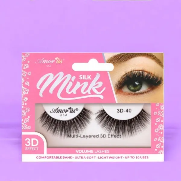 Amor Us Silk Mink Volume Lashes 3D Effect 3D-40