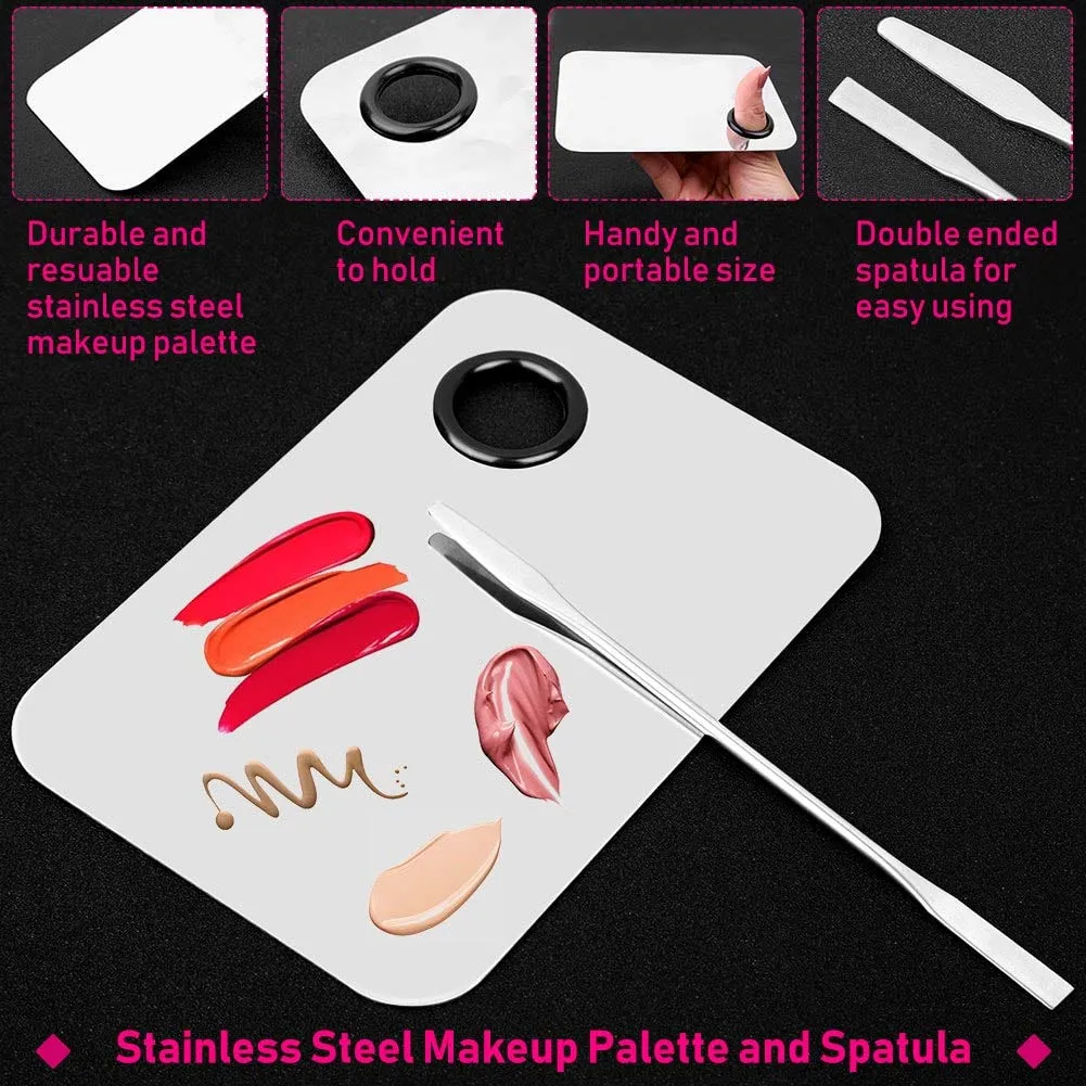 Audab Makeup Mixing Palette with 350PCS Disposable Makeup Applicators Brushes Includes Disposable Mascara Wands, Lip Wands, Spatula,Eyelash Brushes,Eyeliner Brushes for Makeup Artist Supplies