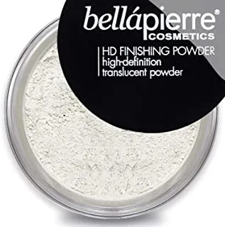 bellapierre HD Finishing Powder | High-Definition Setting Powder | Silky Shine-Free Matte Finish | Lightweight Gentle Formula | Non-Toxic and Paraben Free | Mica Makeup (Translucent)
