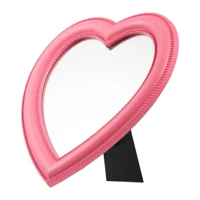 BESPORTBLE 10- Inch Heart Shaped Mirror Tabletop Vanity Makeup Mirror Makeup Mirror Cosmetic Mirror Desktop Mirror Wall Hanging Mirror