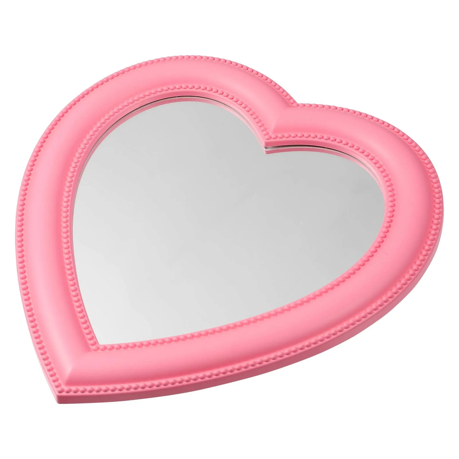BESPORTBLE 10- Inch Heart Shaped Mirror Tabletop Vanity Makeup Mirror Makeup Mirror Cosmetic Mirror Desktop Mirror Wall Hanging Mirror