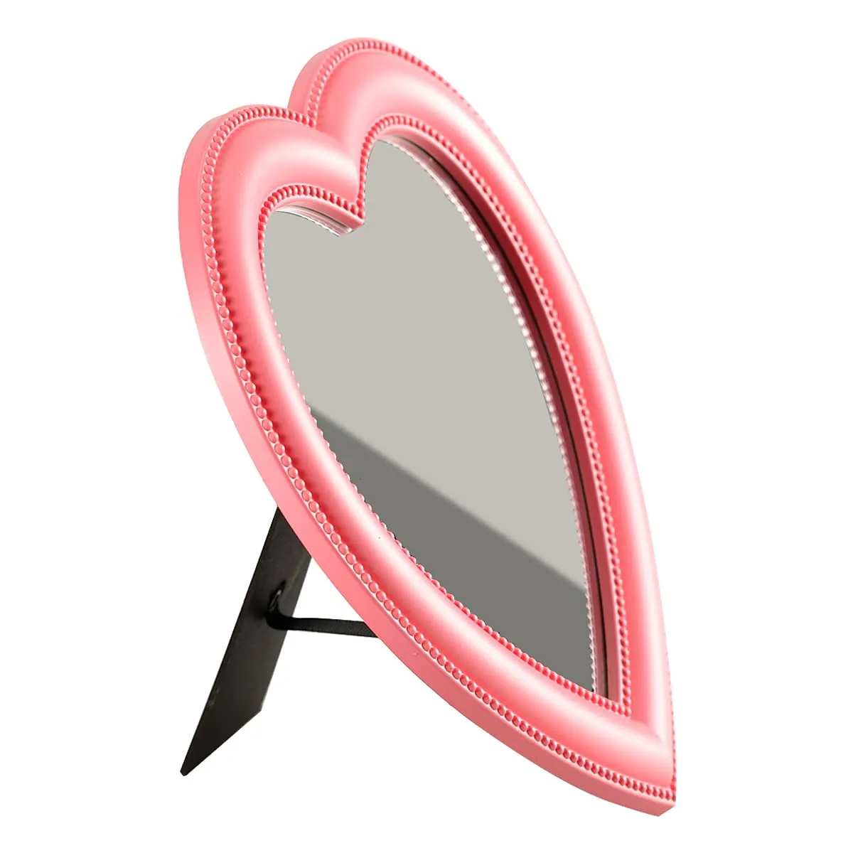 BinaryABC Heart Makeup Mirror Cosmetic Mirror Wall Desktop Mirror Bedroom Mirror (Pink) Pink