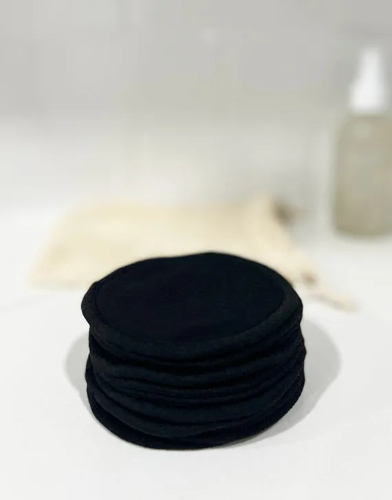 Black Reusable Facial Pads