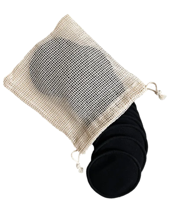 Black Reusable Facial Pads