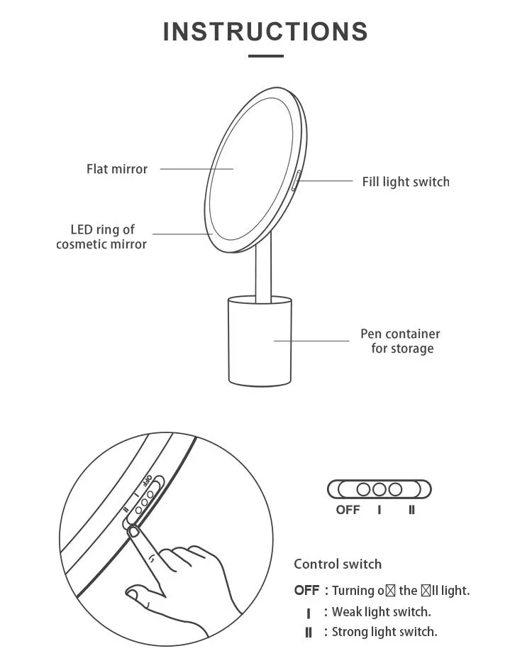 Brush Holder Mirror