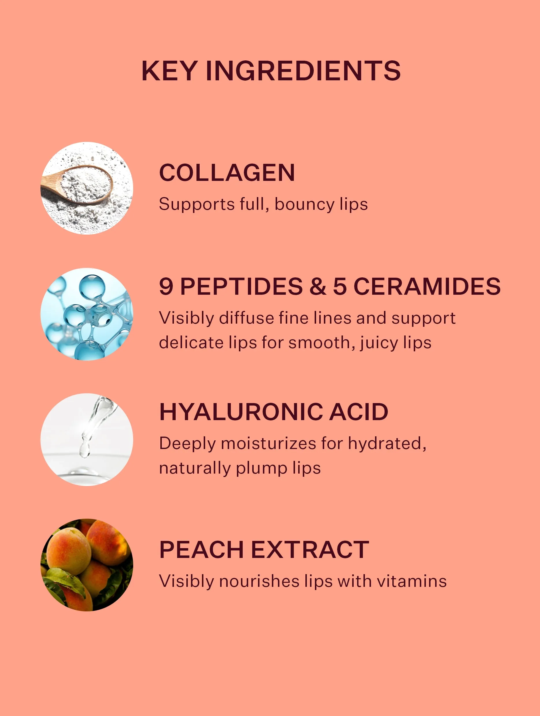 Collagen Cushion Peptide Lip Balm - Sheer Peach