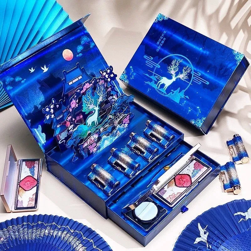 Concentric Lock Lipstick Paper Carving Style Makeup Gift Box