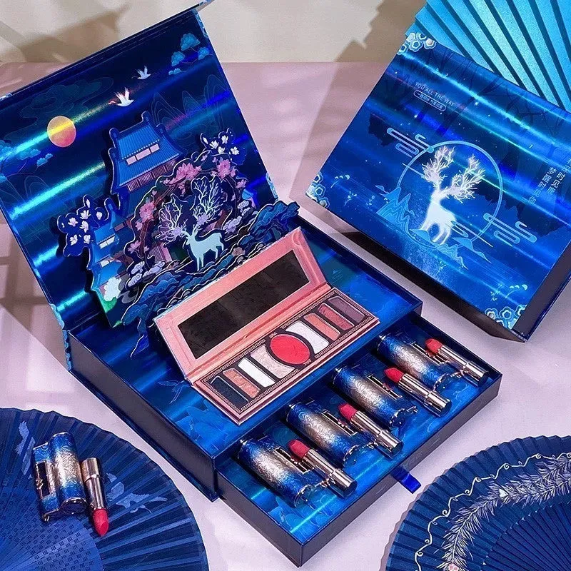 Concentric Lock Lipstick Paper Carving Style Makeup Gift Box