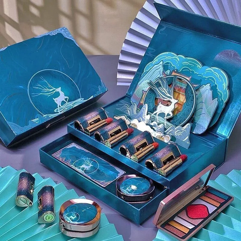 Concentric Lock Lipstick Paper Carving Style Makeup Gift Box