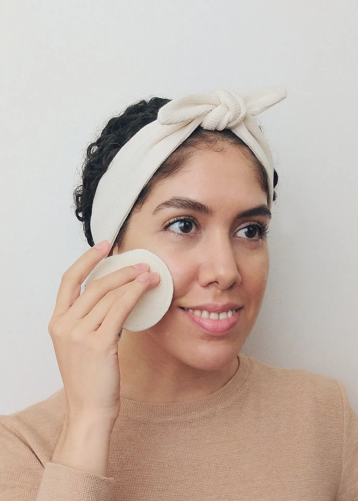 Face Pads & Pouch - Forest Green/Ivory - Cotton (organic) and True hemp / Baumwolle (Bio) und Hanf