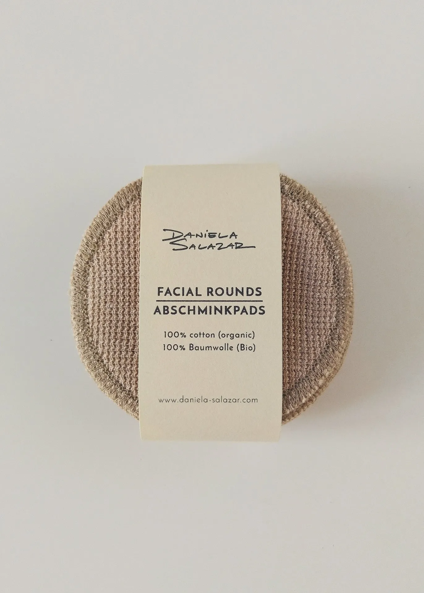 Face Pads & Pouch - Gingham/Brown Organic Cotton - 100% Cotton (organic) / 100 % Baumwolle (Bio)