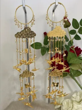Gold Finish Charm Layered Kaleeras