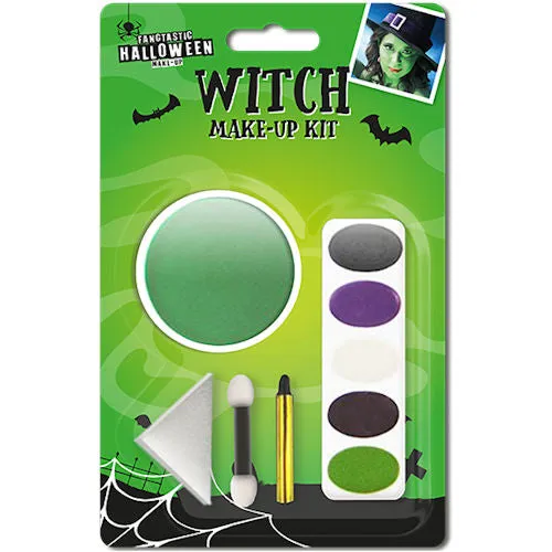 Halloween Character Face Paint Make Up Kit - Witch Costume Accessory Spooky Festive