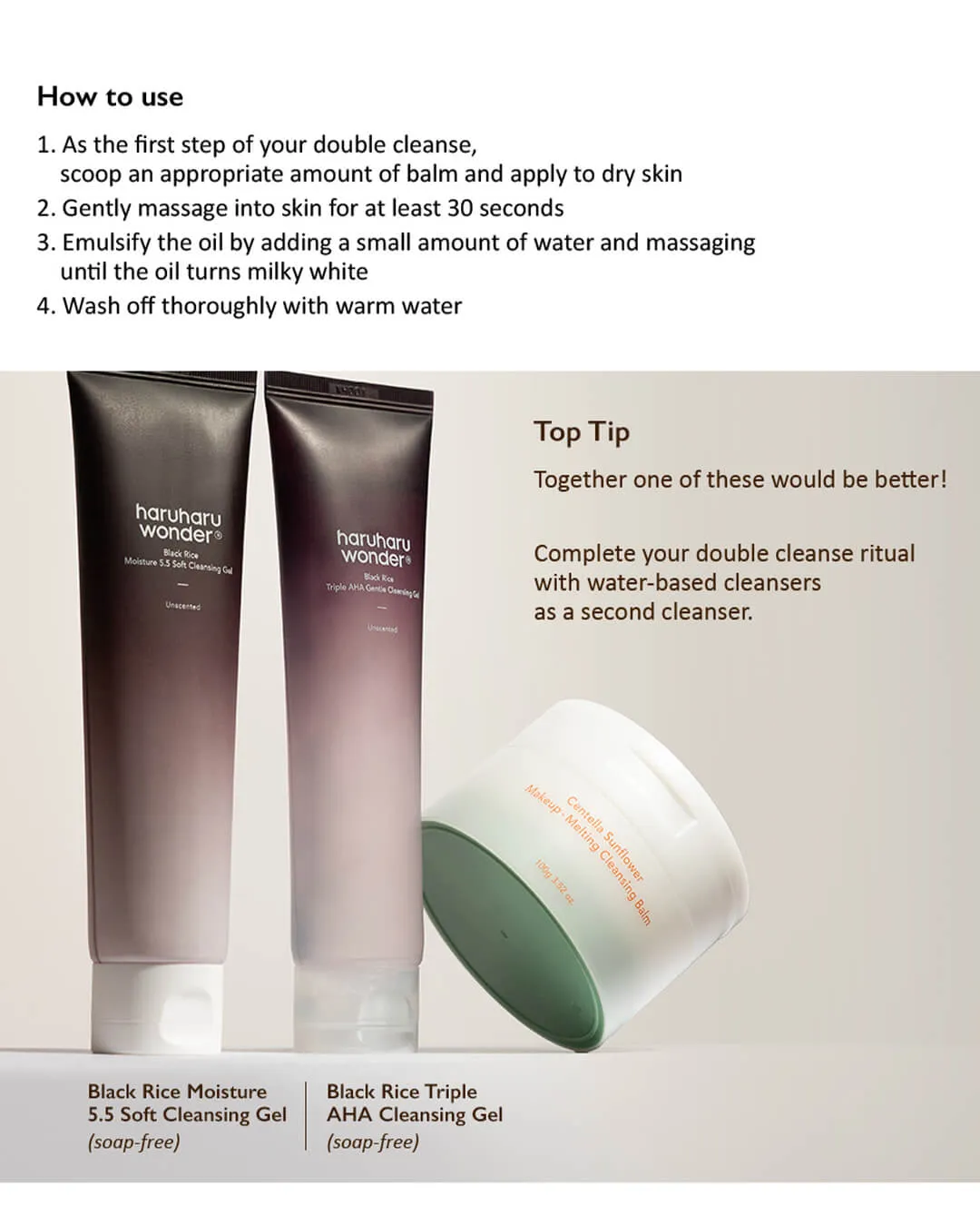 haruharu wonder Centella Sunflower Makeup-Melting Cleansing Balm