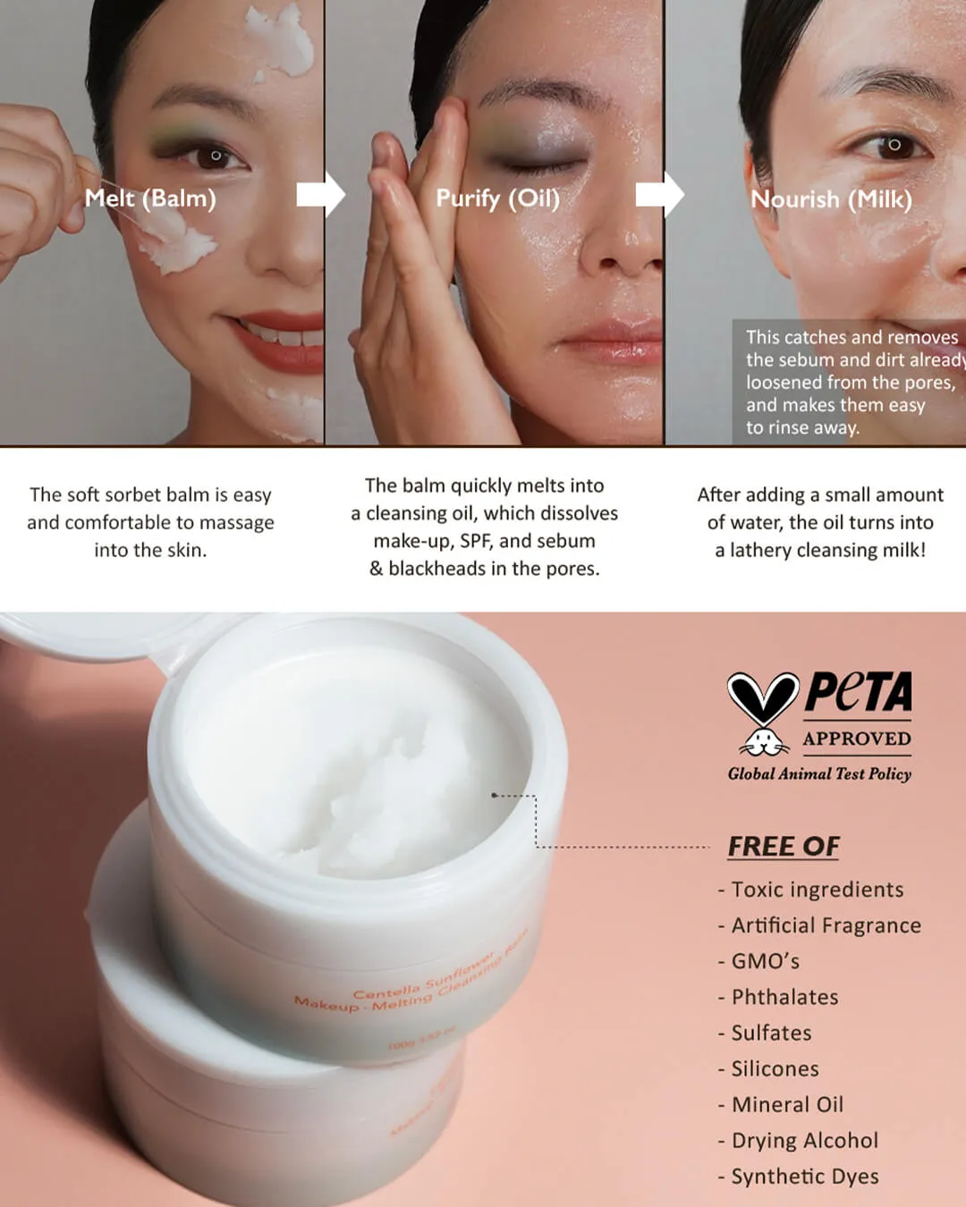 haruharu wonder Centella Sunflower Makeup-Melting Cleansing Balm