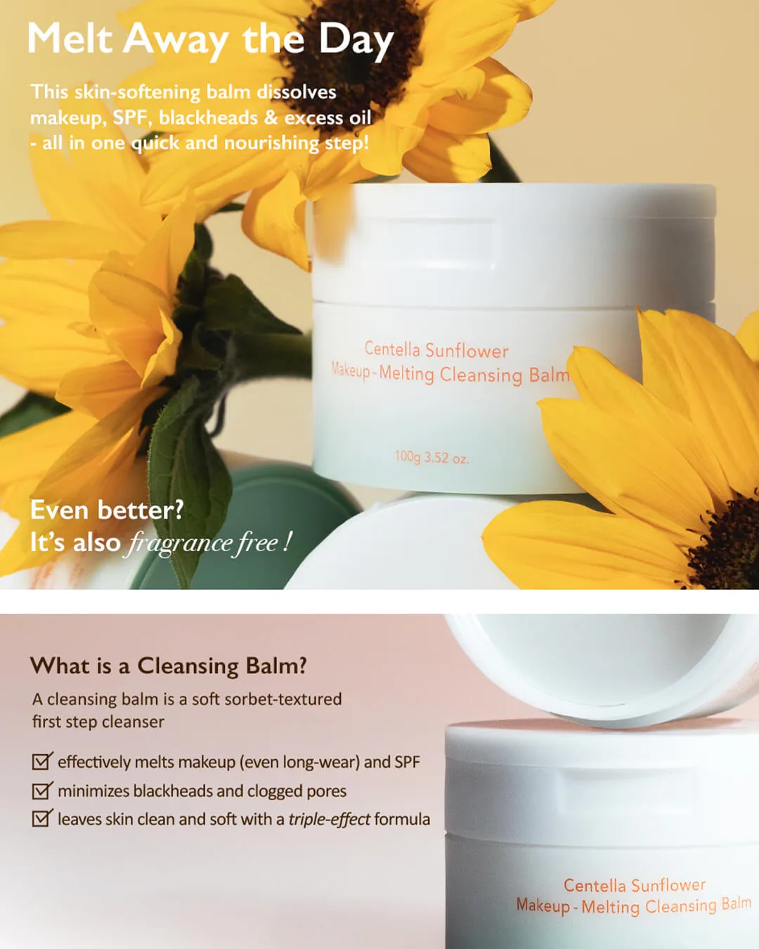 haruharu wonder Centella Sunflower Makeup-Melting Cleansing Balm