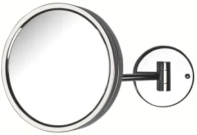 Jerdon Reverssible Single-Arm Makeup Mirror, 5x/1x, Chrome Finish