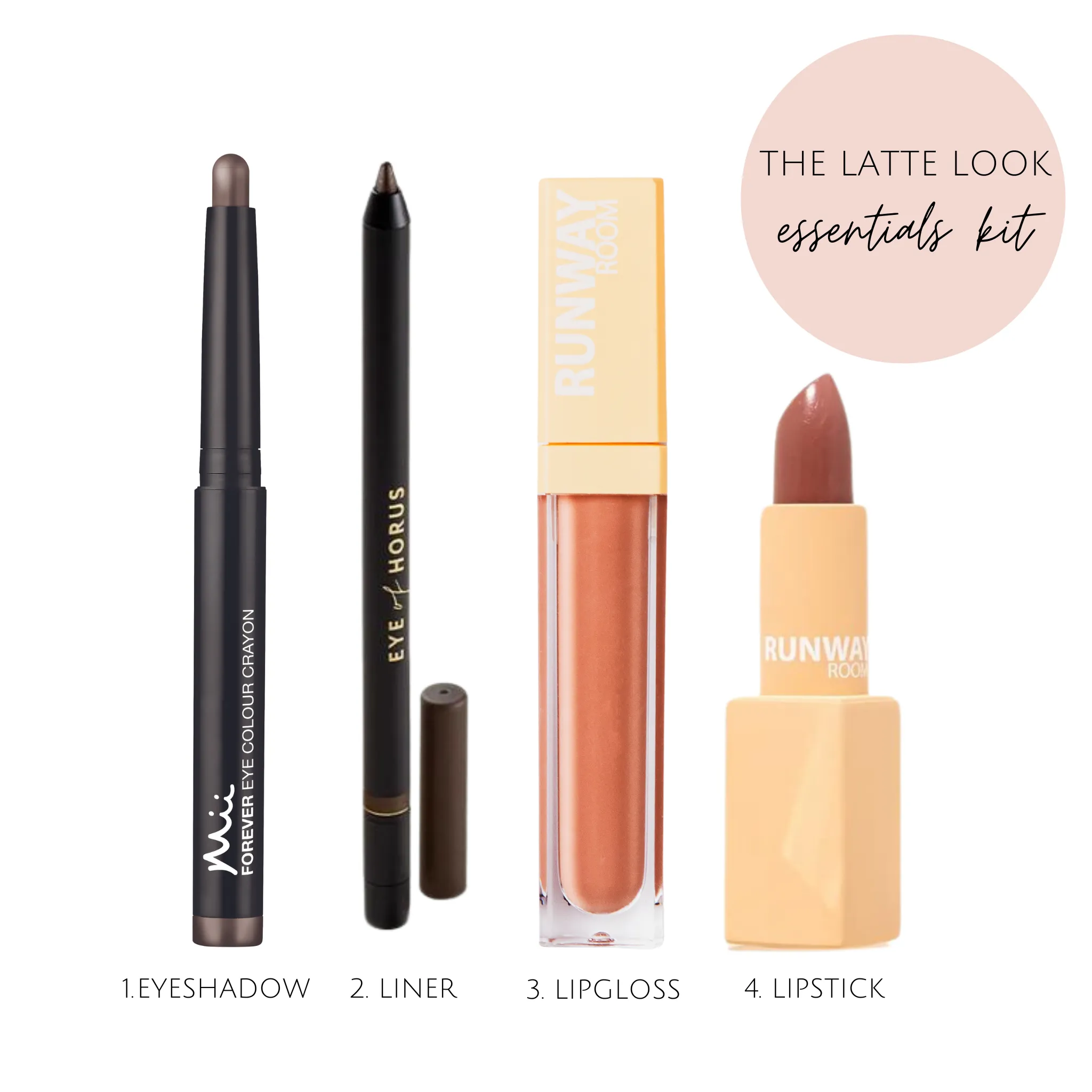 Latte Makeup Look Essentials