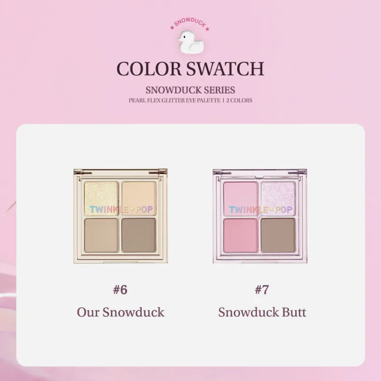 [Limited] twinkle pop Pearl Flex Glitter Eye Palette (2 colors); 0.18oz / 5g