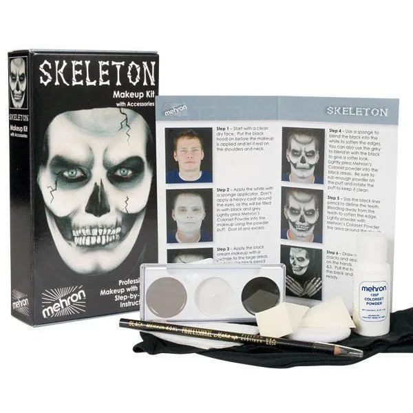 Mehron Professional Makeup Kit - Skeleton