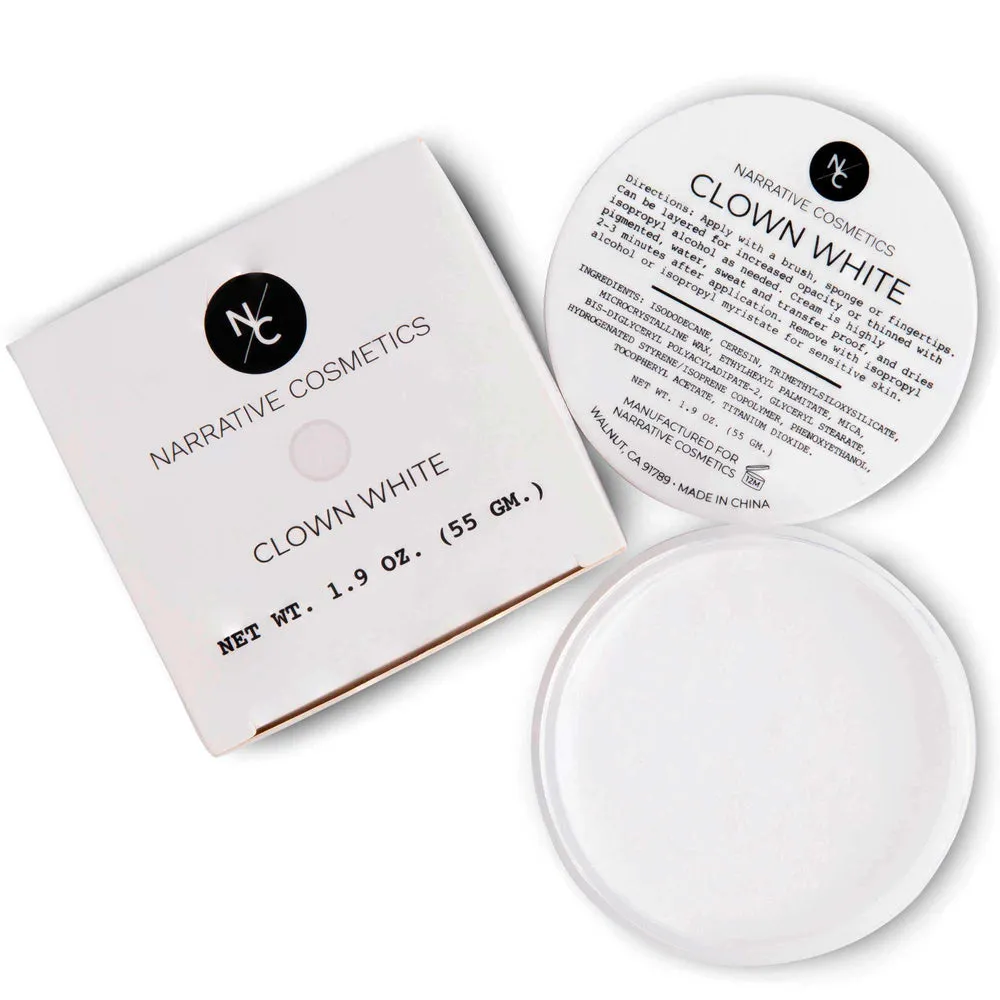 Narrative Cosmetics Quick Drying Clown White Cream Makeup