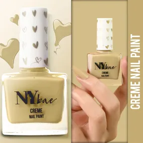 NY Bae Creme Nail Paint - Peanut Brown 22 (10 ml) | Green | Rich Pigment | Chip-proof | Full Coverage | Travel Friendly | Vegan