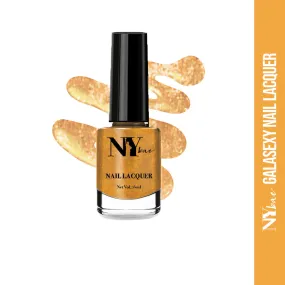 NY Bae Galaxy Nail Lacquer - Lustrous Nova 19 (6 ml) | Orange Gold | Shimmery Finish | High Colour Payoff | Chip Resistant | Long lasting | Cruelty Free