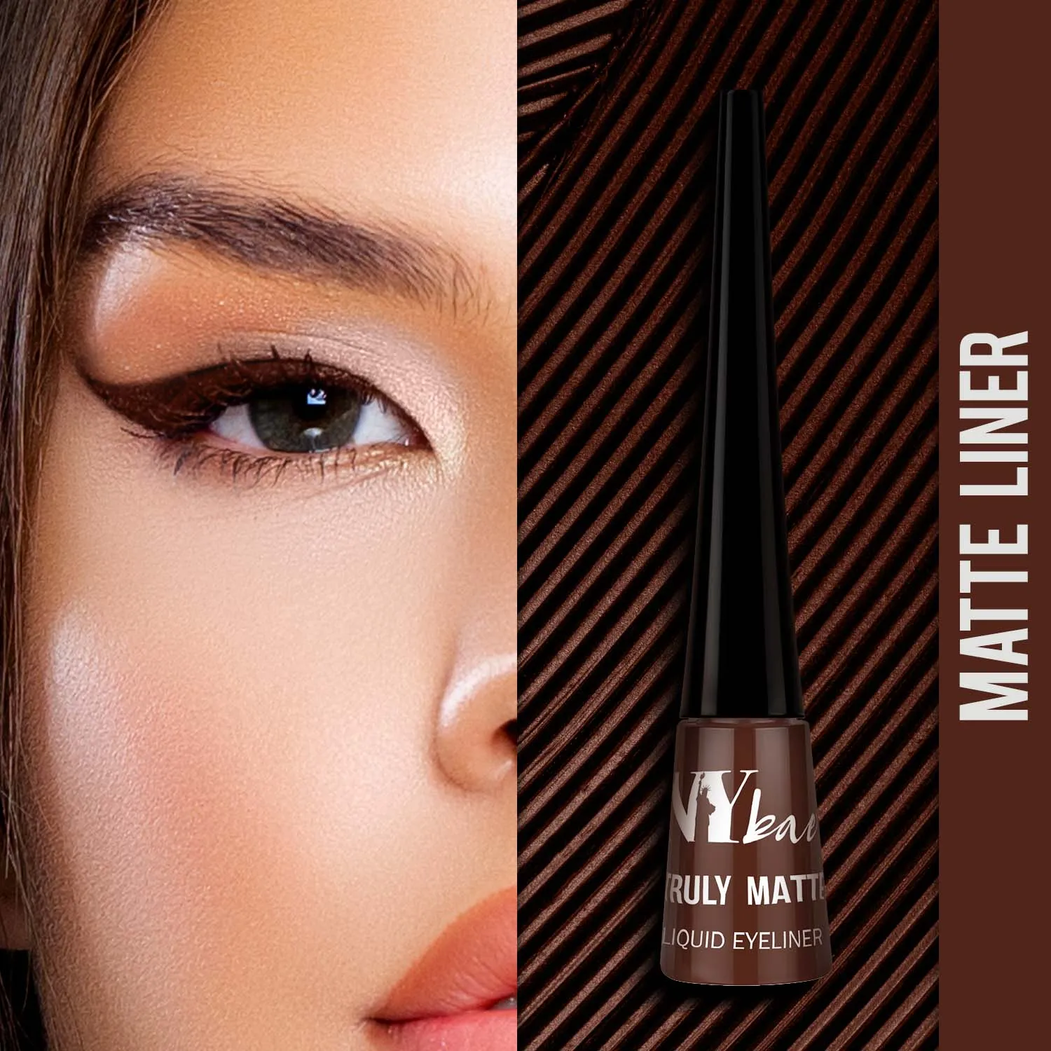 NY Bae Truly Matte Liquid Eyeliner | Boss Brown 3 (4.5 ml)