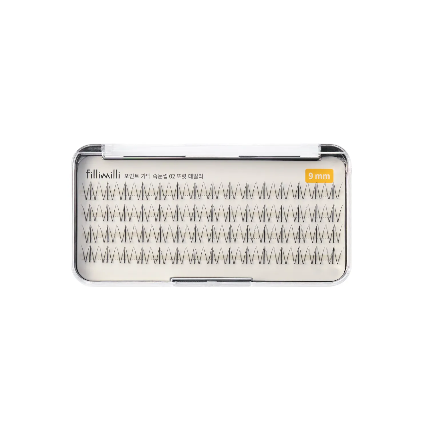 Point Piece Lashes 02 Clear Daily (9mm) 60pcs