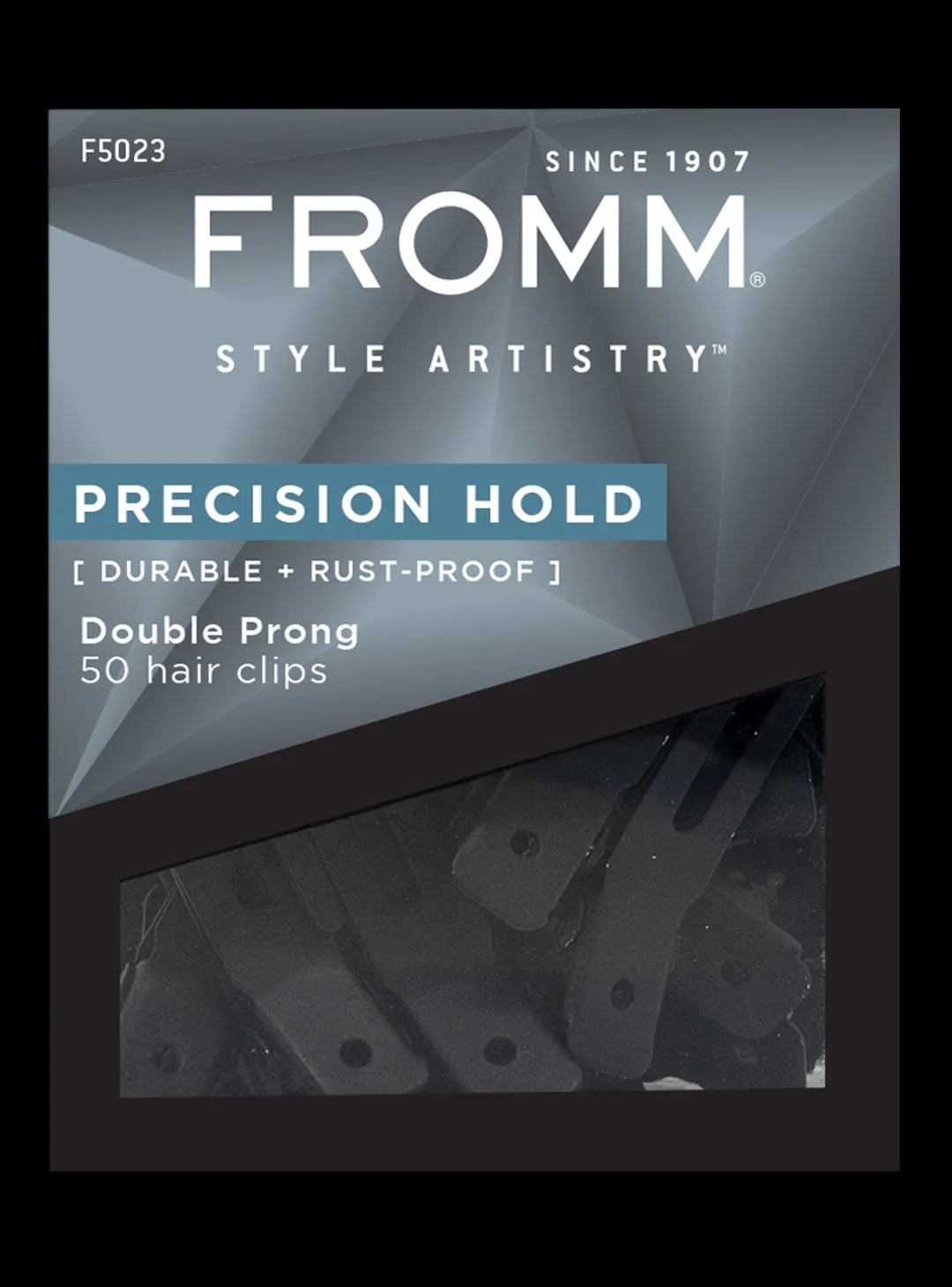 Precision Hold Double Prong Hair Clips 50-Pack