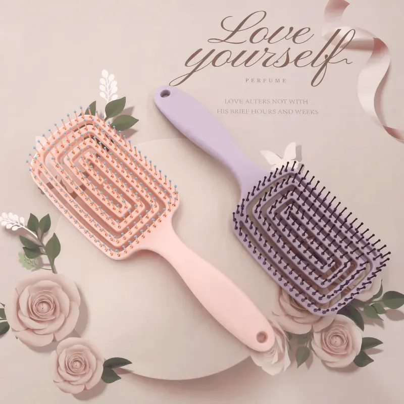 Square Grid Fashion Massage Meridians Styling Hair Comb