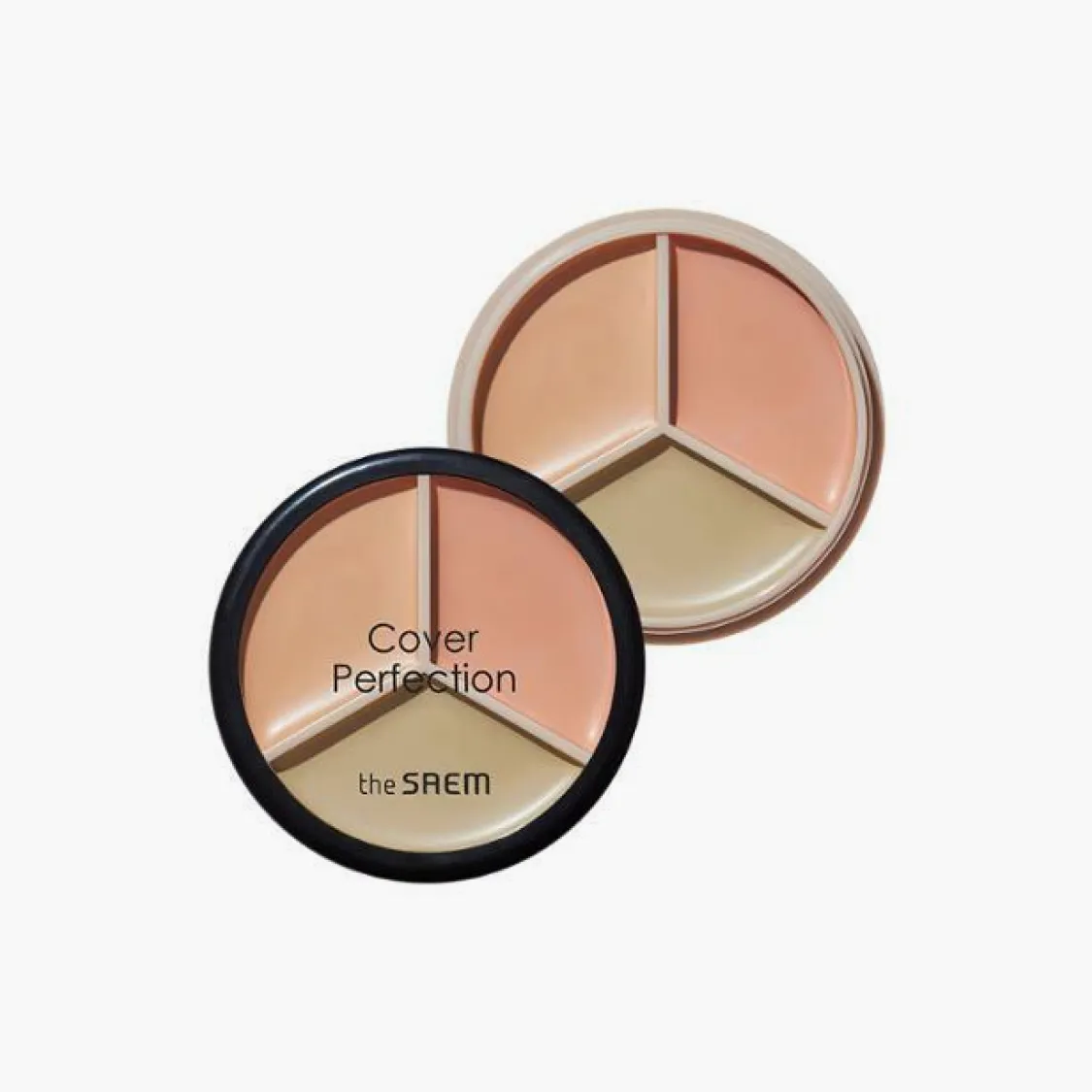 the SAEM Cover Perfection Triple Pot Concealer (4 colors); 0.16oz / 4.5g