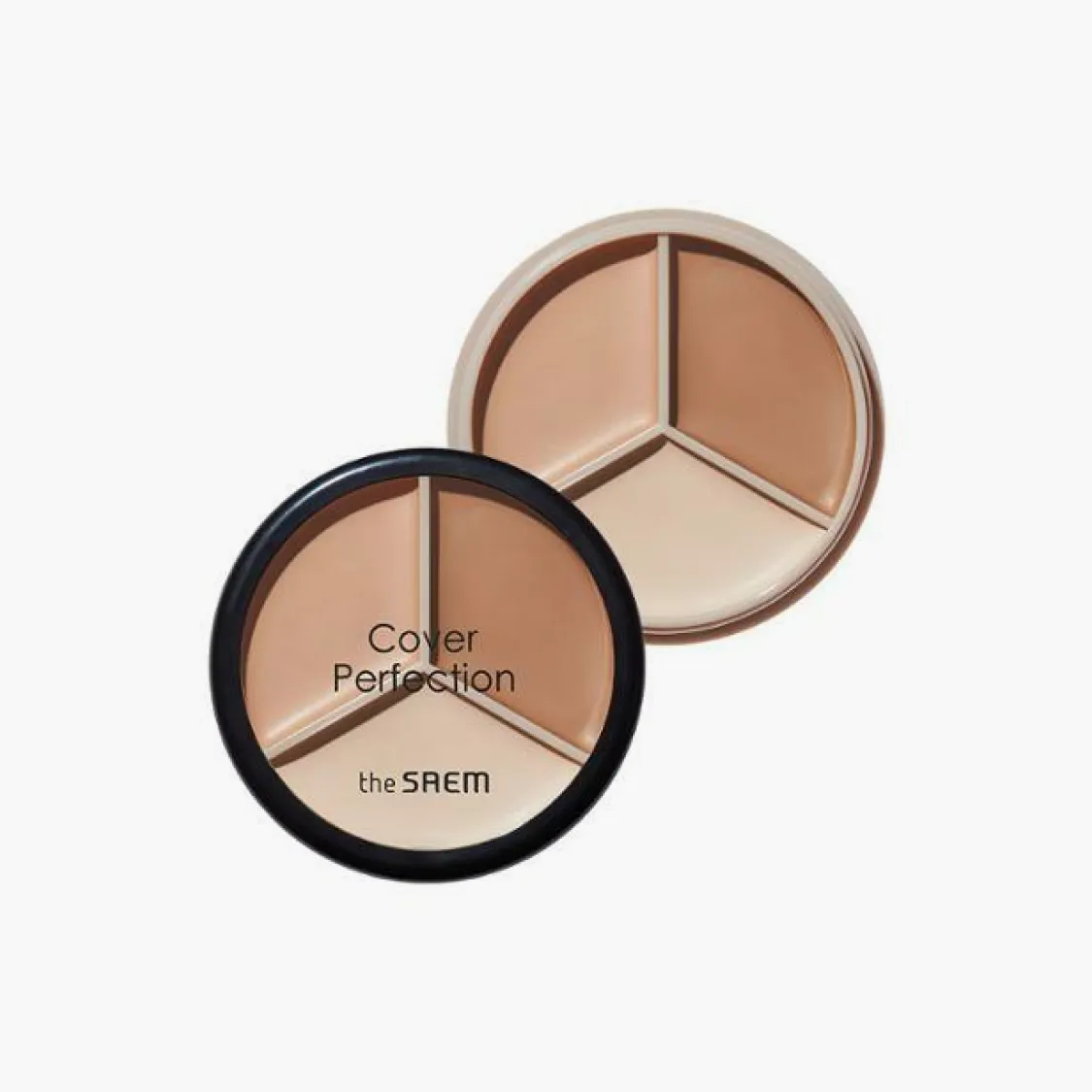 the SAEM Cover Perfection Triple Pot Concealer (4 colors); 0.16oz / 4.5g