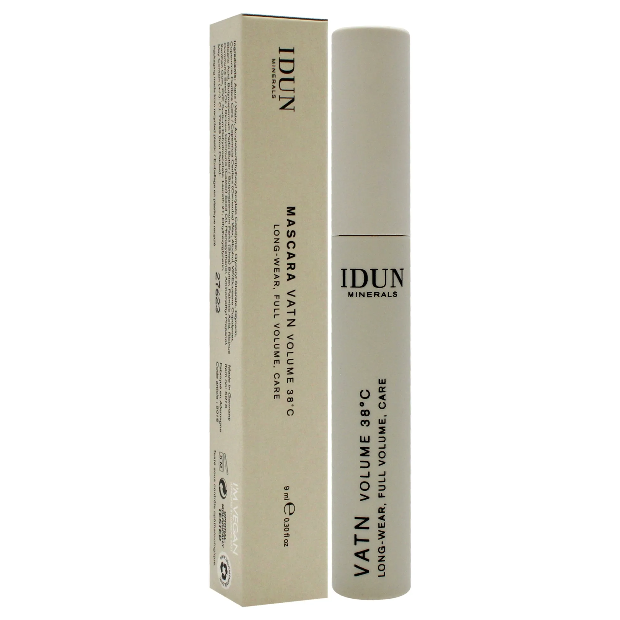 Vatn Volume 38 Degree C Mascara - Black by Idun Minerals for Women - 0.3 oz Mascara