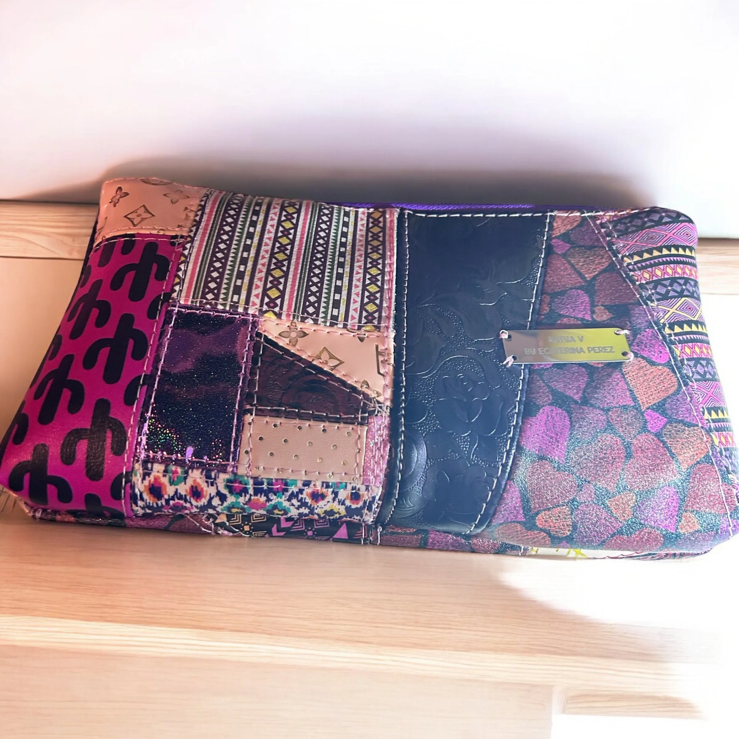 Zero Waste 5 Pink Zipper Pouch, Accessory Pouch