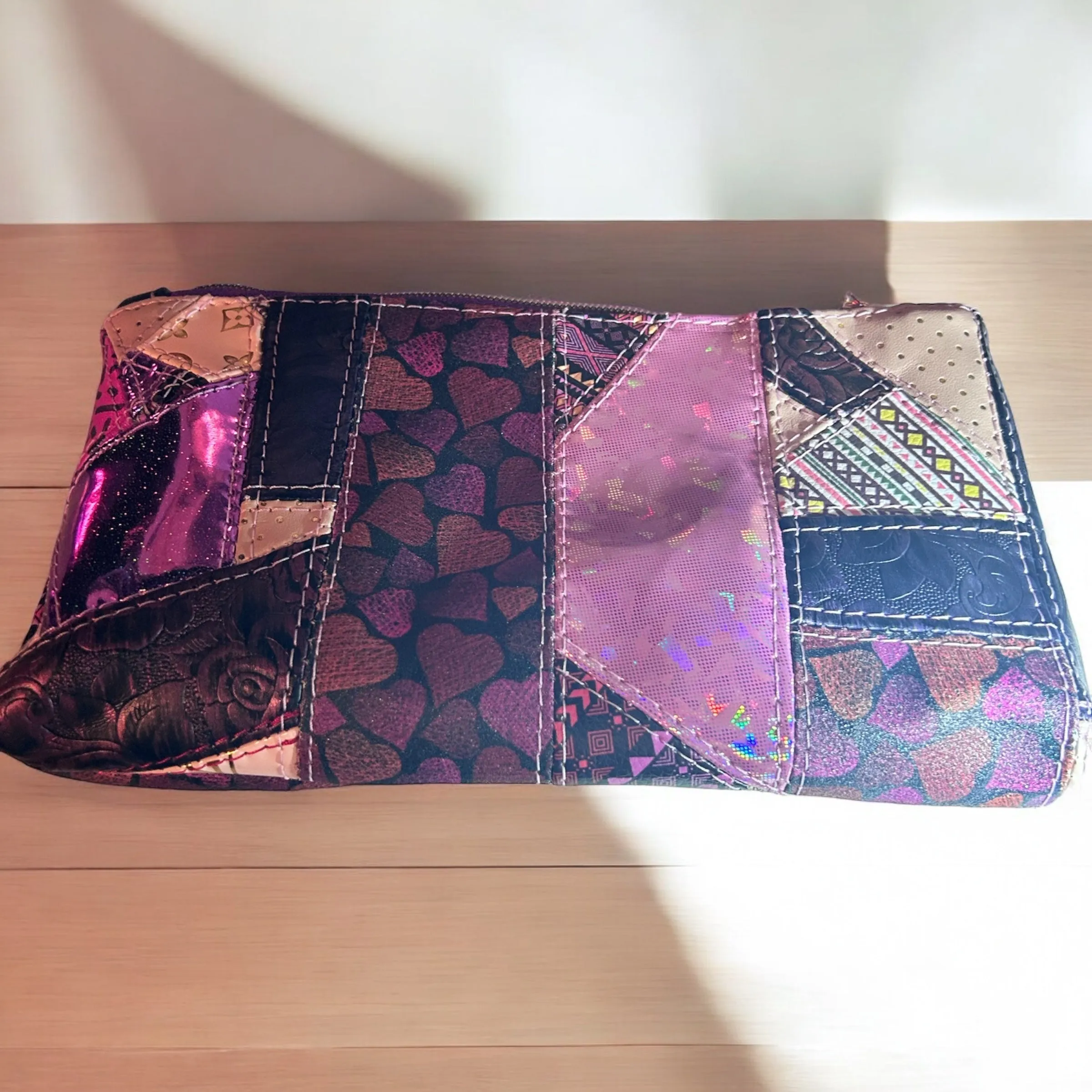 Zero Waste 5 Pink Zipper Pouch, Accessory Pouch