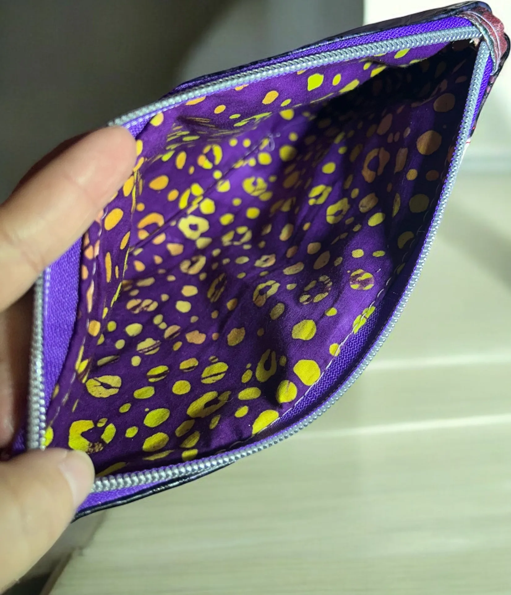 Zero Waste Pink Zipper Pouch, Accessory Pouch